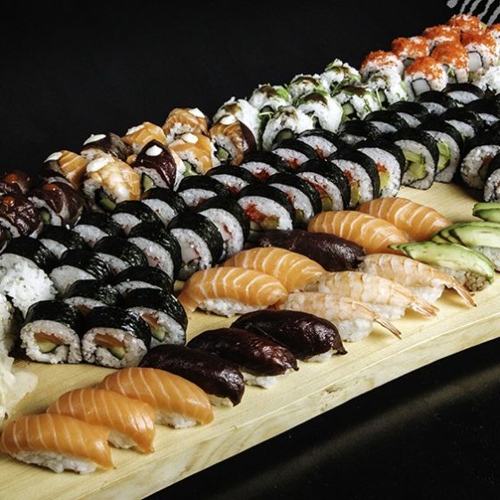 100 sushis from Himo restaurant, Rovaniemi, Lapland, Finland