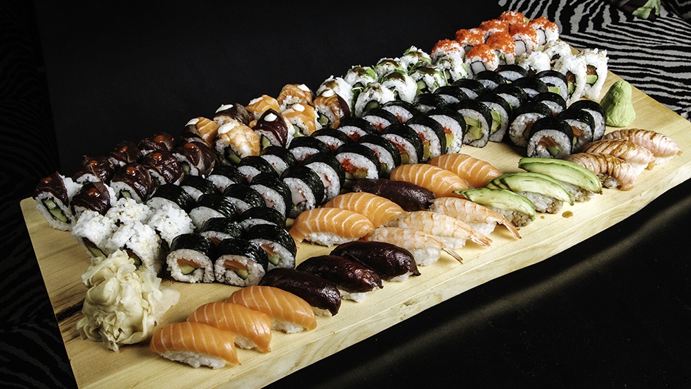 100 sushis from Himo restaurant, Rovaniemi, Lapland, Finland