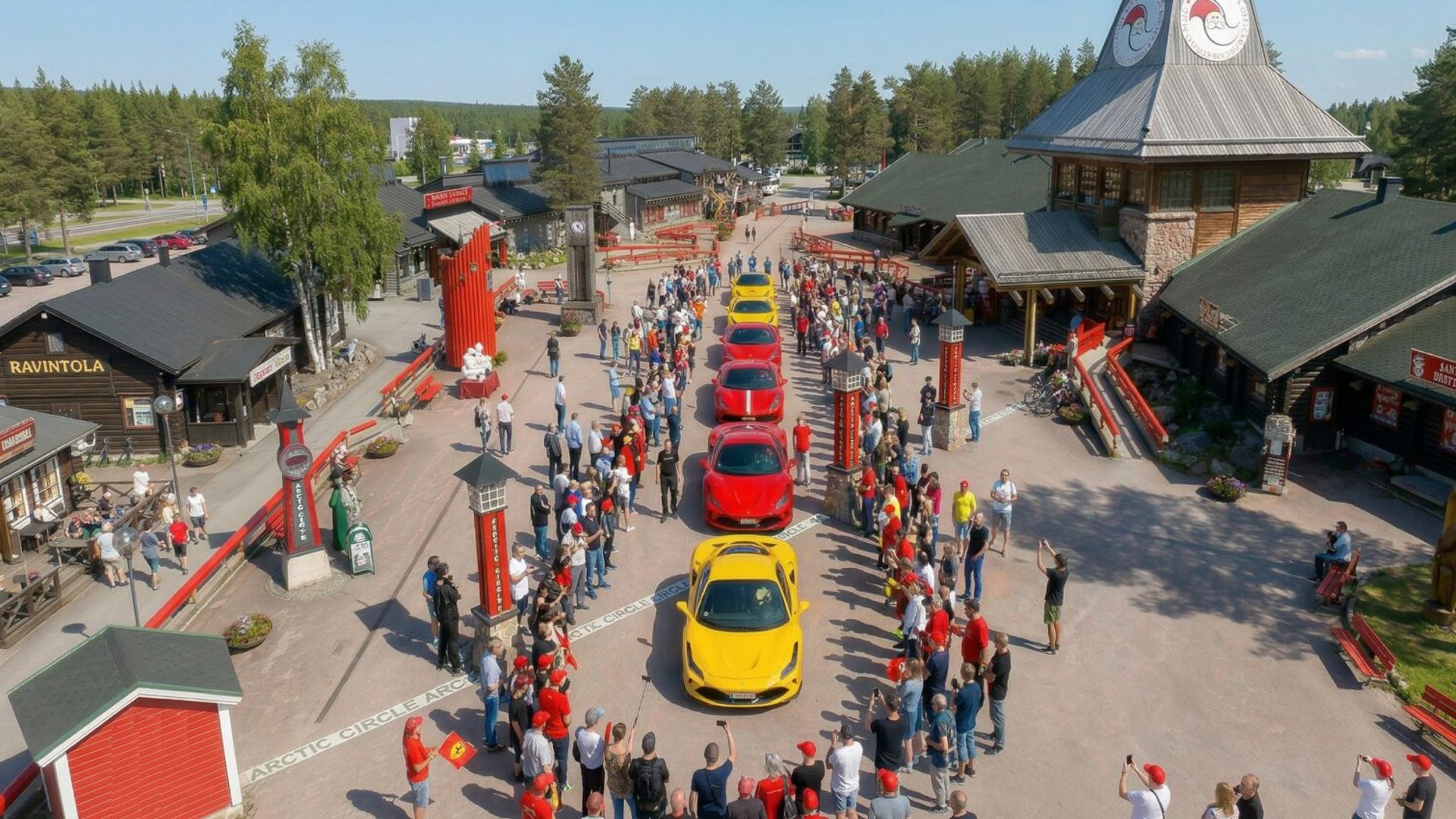 Ferrarit Joulupukin Pajakylässä, Kammarin aukiolla