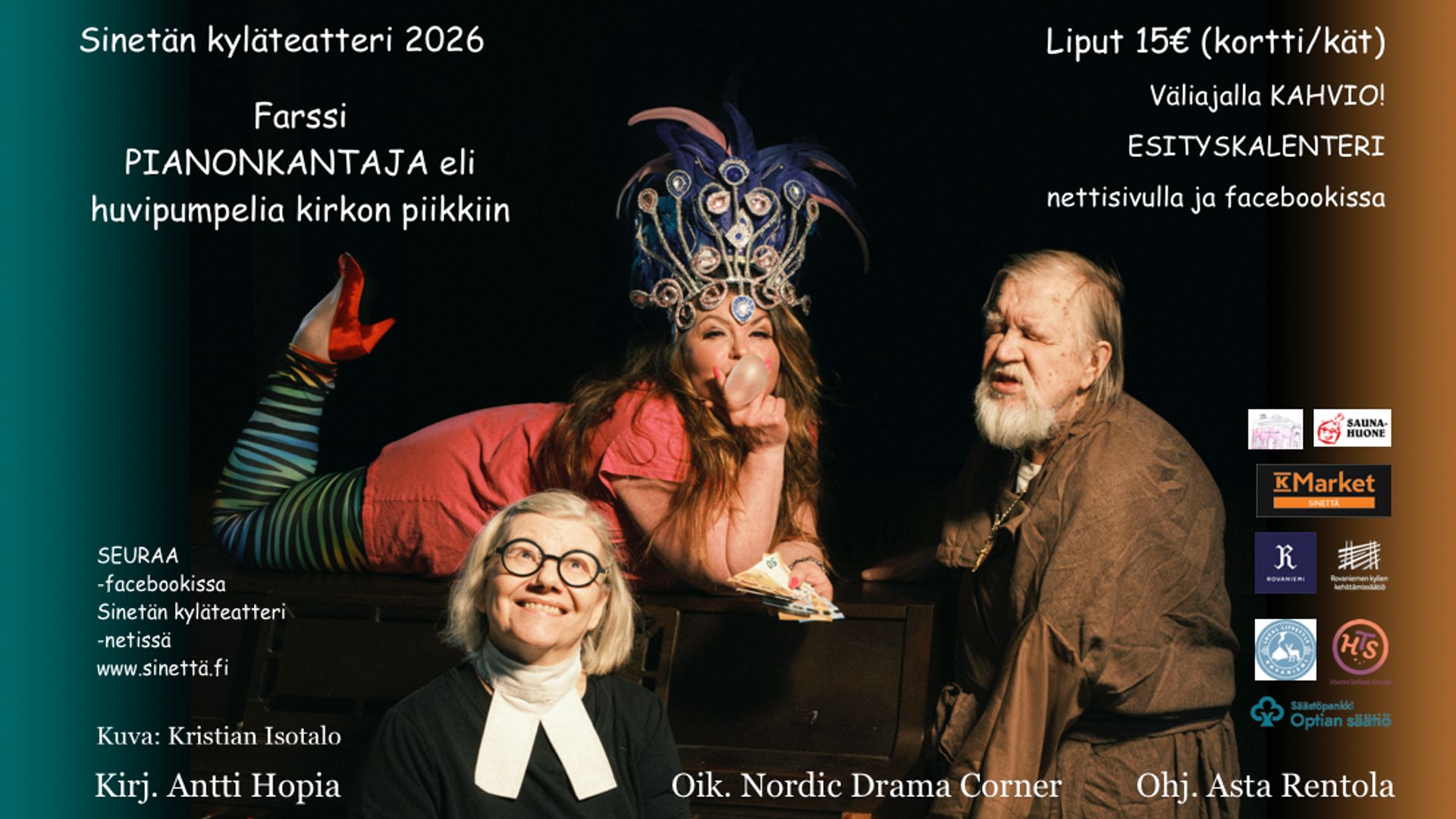 Sinetän kyläteatterin näytelmä kesällä 2026