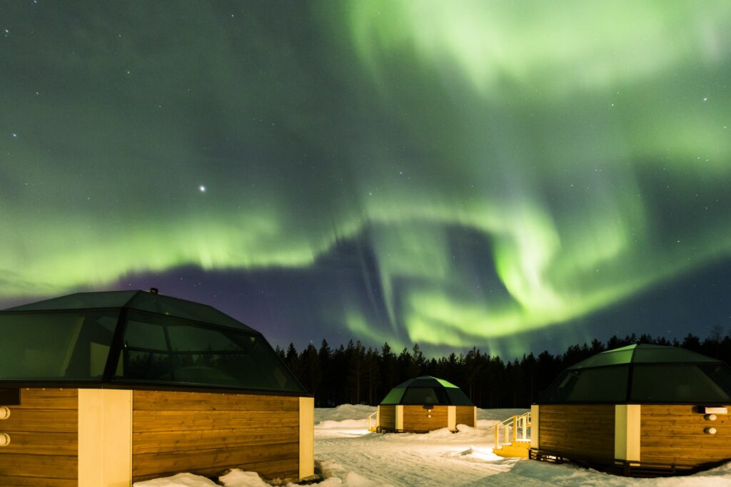 Arctic SnowHotel and Glass Igloos, Auroras in Rovaniemi, Lapland, Finland