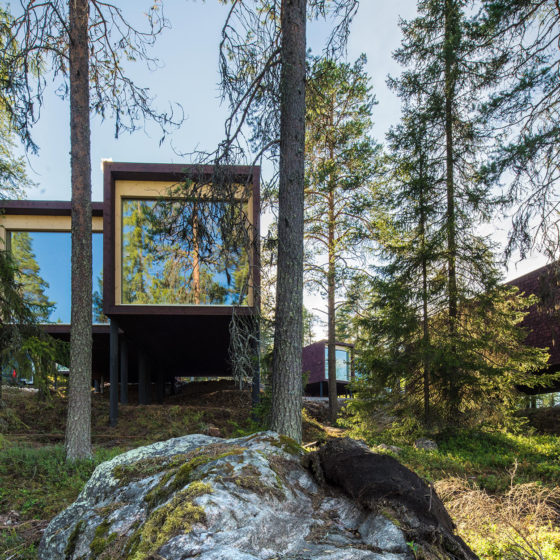 Arctic TreeHouse Hotel suites summer in Rovaniemi, Lapland, Finland