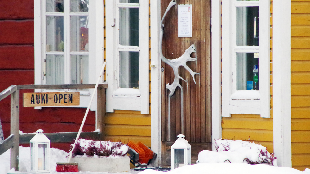 Entrance in Lauri Shop Rovaniemi, Lapland, Finland