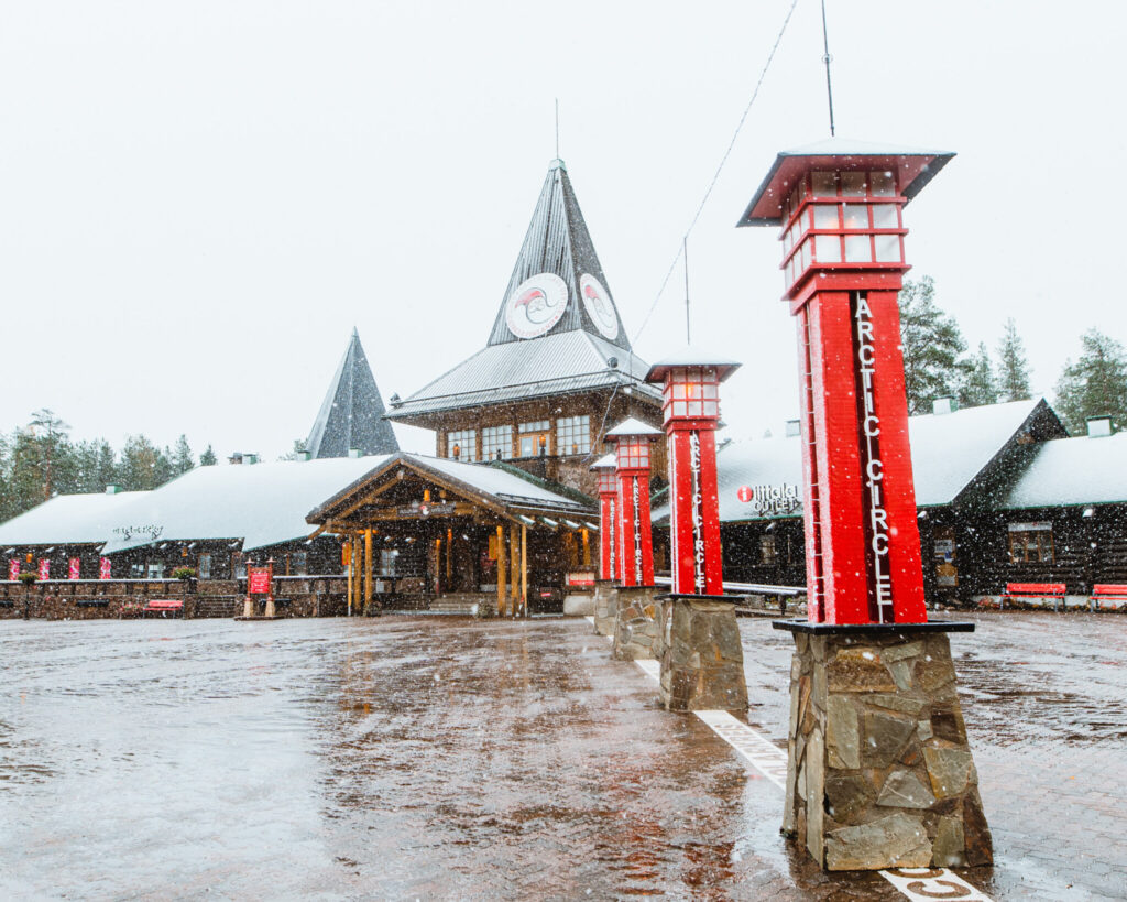 First Snowfall in September in Santa Claus Village Visit Rovaniemi