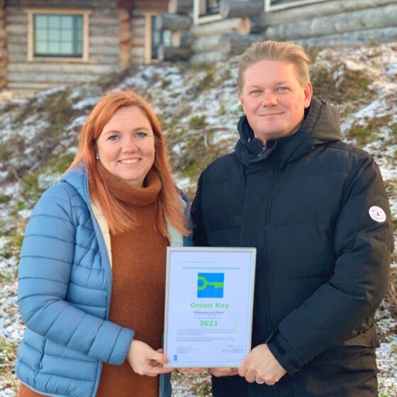 GreenKey Certificate to Nellim Wilderness Hotels and Safaris Mari and Jouko Lappalainen1