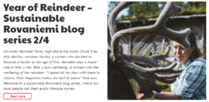 Sustainable Rovaniemi Miia Merkku Year of Reindeer Arctic Reindeer