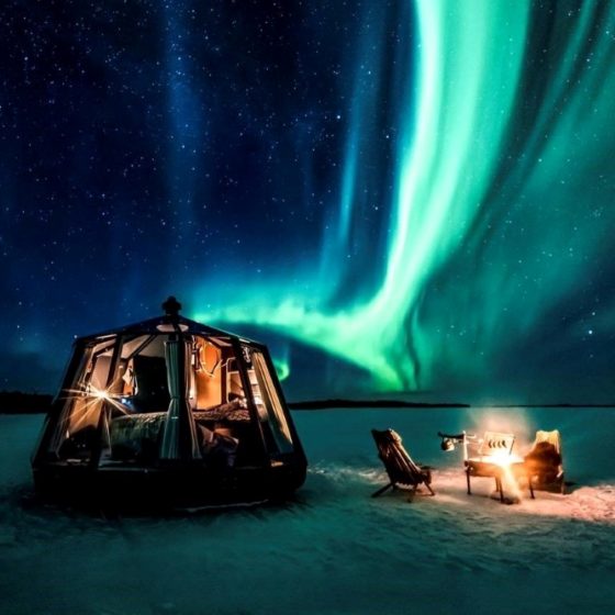 Northern Lights and AuroraHut, StayLapland, Rovaniemi, Lapland, Finland