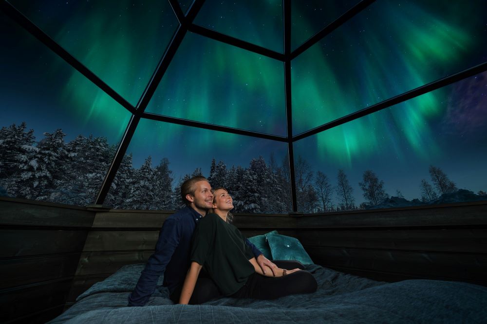 Arctic Snow Hotel & Glass Igloos, Glass Igloo, Northern Lights, Rovaniemi, Lapland, Finland