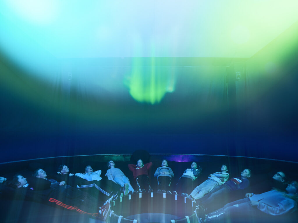 Northern Lights in Museum Science Centre Arktikum, Rovaniemi Lapland Finland (1)