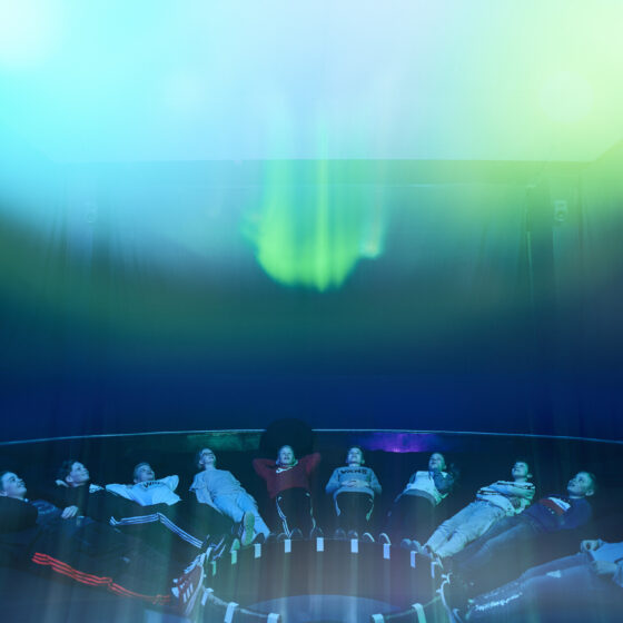 Northern Lights in Museum Science Centre Arktikum, Rovaniemi Lapland Finland (1)
