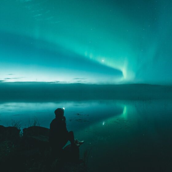 Northern lights in Rovaniemi Lapland Finland photo by Toni Eskelinen Visit Rovaniemi