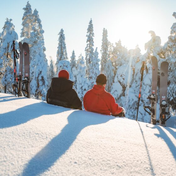 OAC skinbased skiing in Ounasvaara with santasport in winter in Rovaniemi Lapland Finland