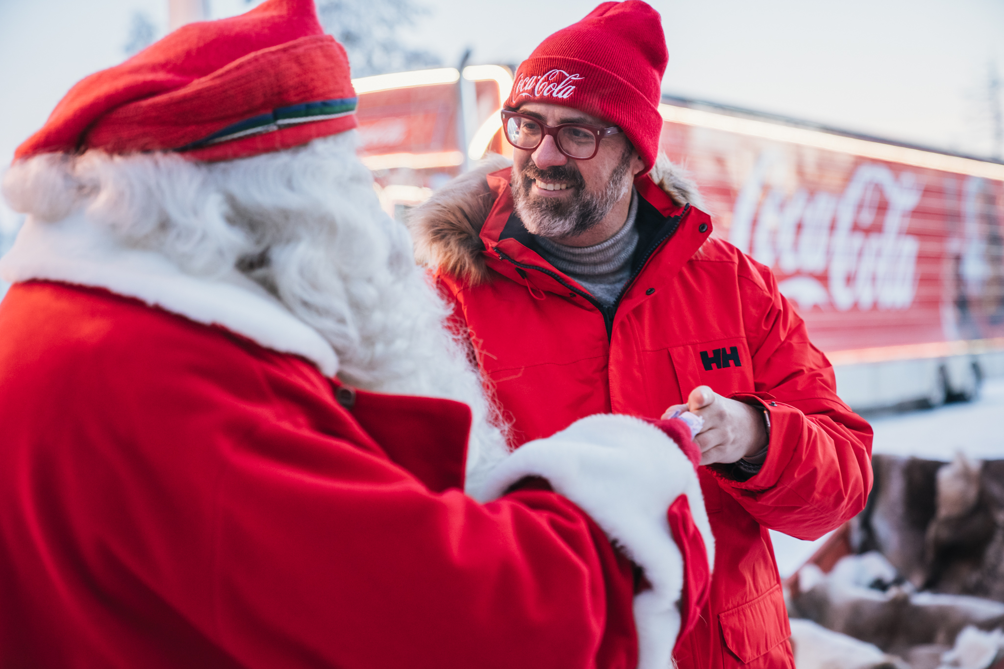 Coca-Cola Truck in Rovaniemi Lapland 