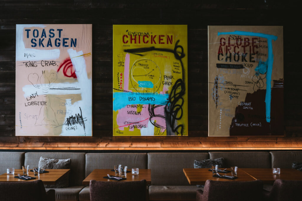 Rakas restaurant art concept menu Visit Rovaniemi Lapland Finland