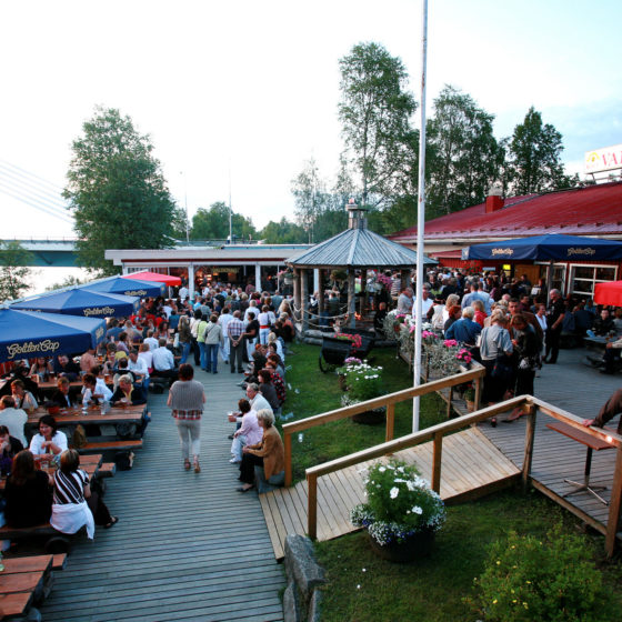 Restaurant Valdemari summer teracce in Rovaniemi Lapland Finland