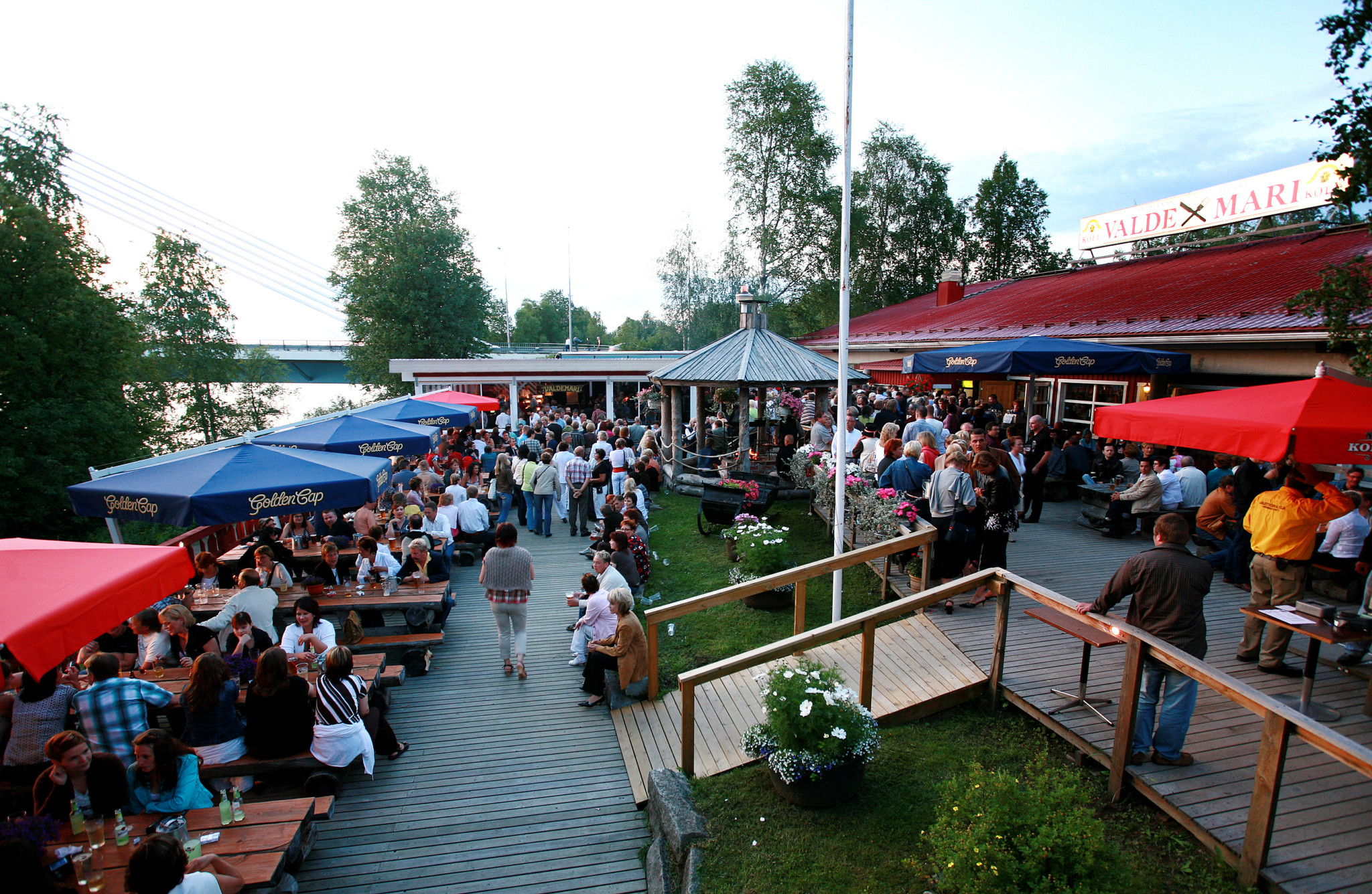 Restaurant Valdemari summer teracce in Rovaniemi Lapland Finland 