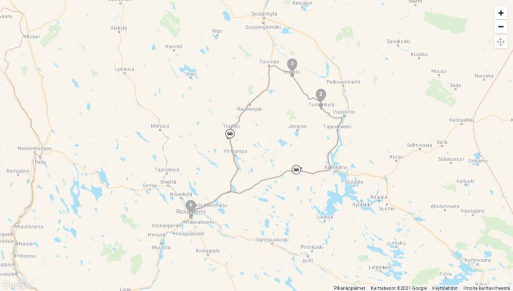 Lapin road trip Rovaniemi Pyhä Luosto