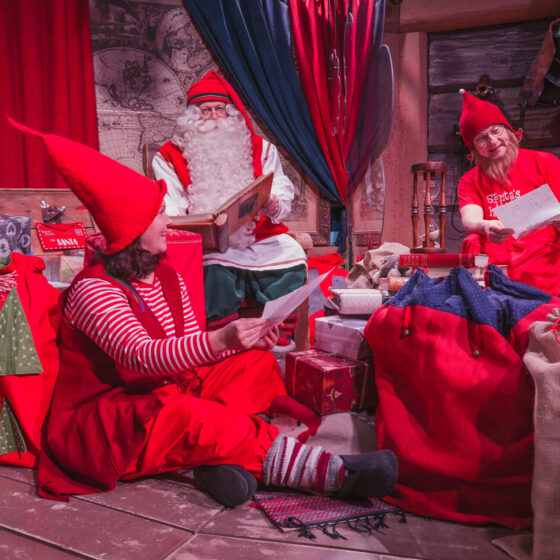 SAMSUNG campaign, Santa Claus and elves at Santa Claus Office in Rovaniemi Lapland Finland