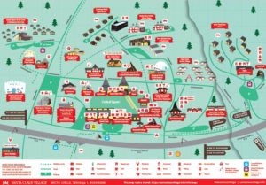 Santa Claus Village map 2018, Arctic Circle, Rovaniemi, Lapland, Finland