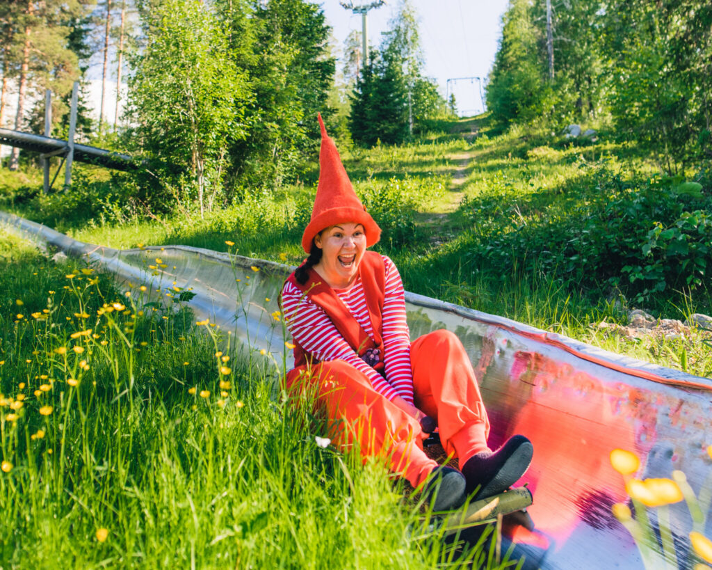 Vauhdikas Ounasvaara kesalla Rovaniemella