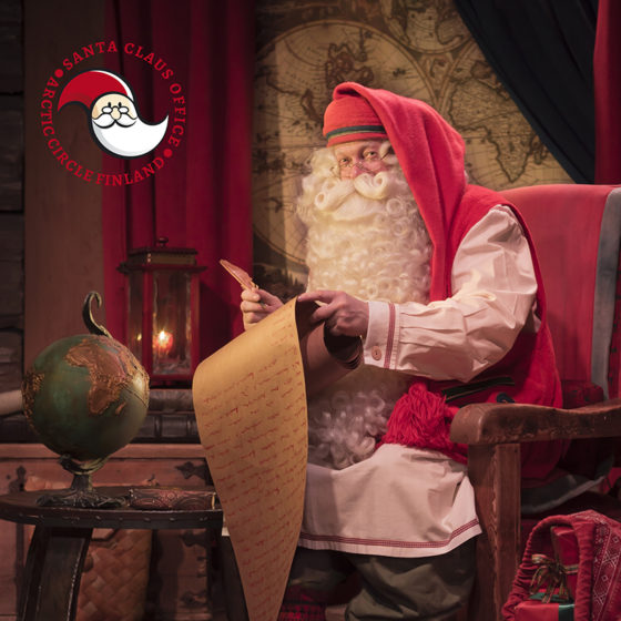 Santa Claus in Santa Claus Office, Santa Claus Village, Rovaniemi, Lapland, Finland