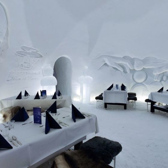 Snowman World, Snow restaurant, Rovaniemi, Arctic Circle, Lapland, Finland