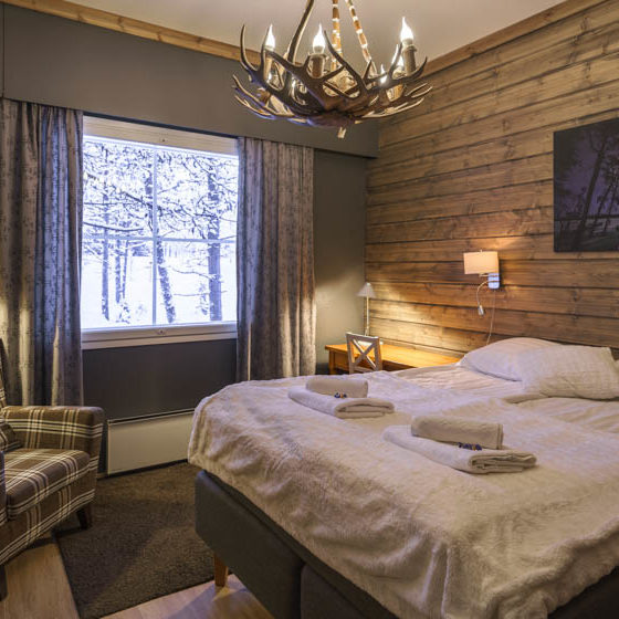 Wilderness room in Wilderness Hotel Muotka, Saariselka, Lapland, Finland