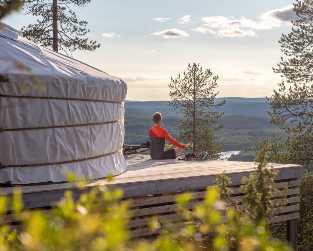 Yurt accommodation in Rovaniemi Lapland Finland District Rovaniemi Summer