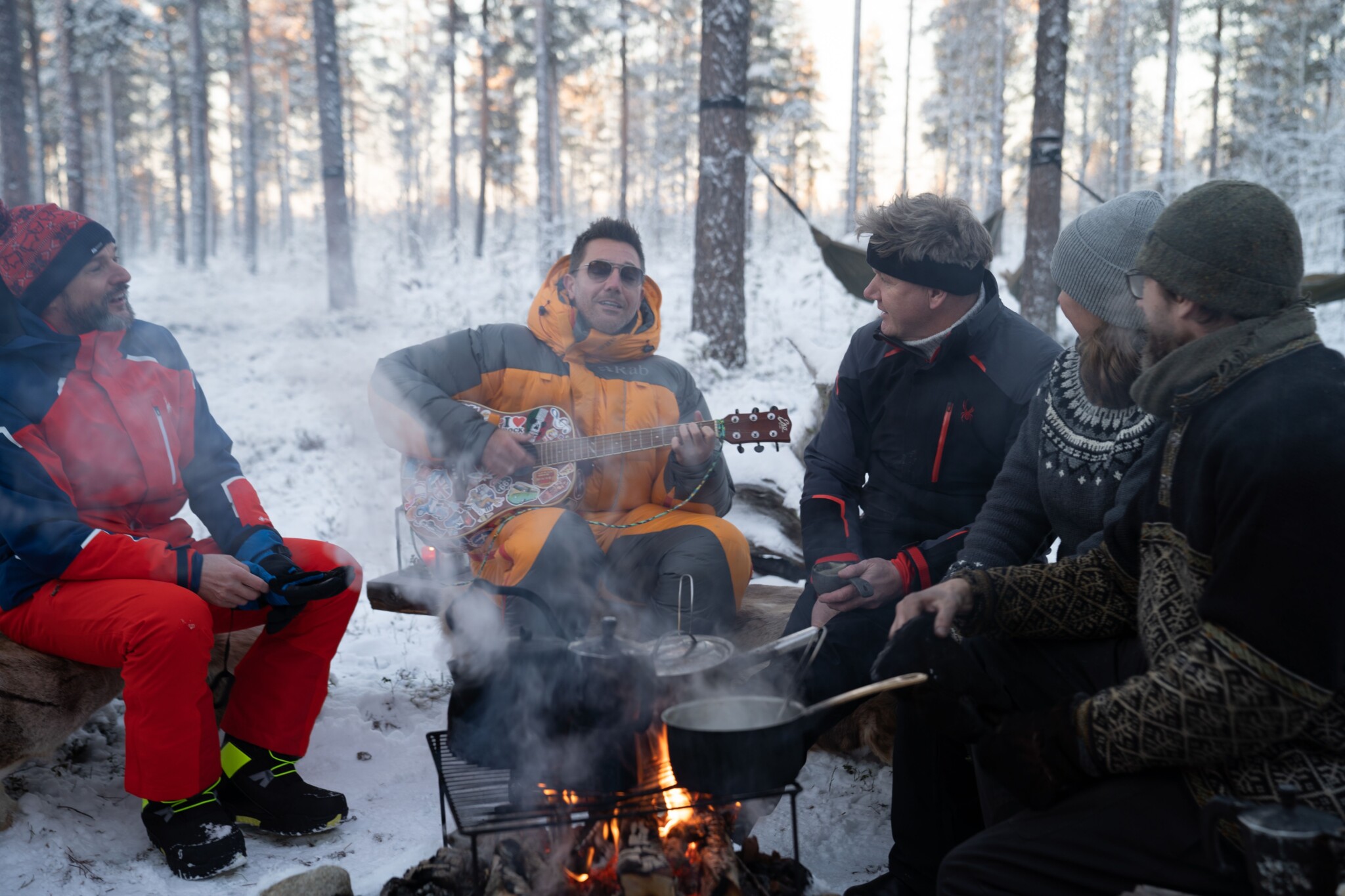 ordon, Gino and Fred at Santa Claus Office in Rovaniemi Lapland Finland