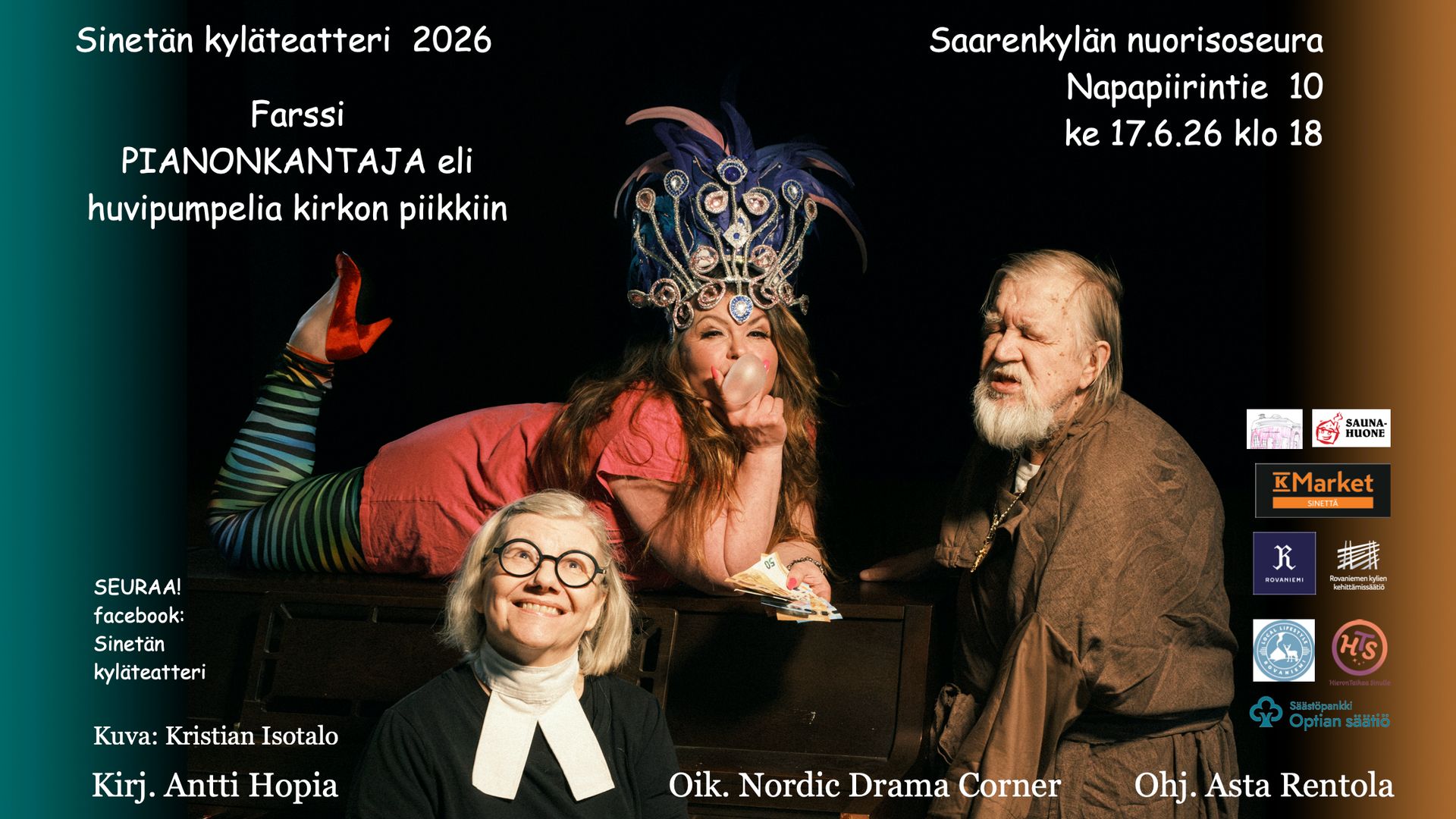 Sinetän kyläteatterin näytelmä kesällä 2026