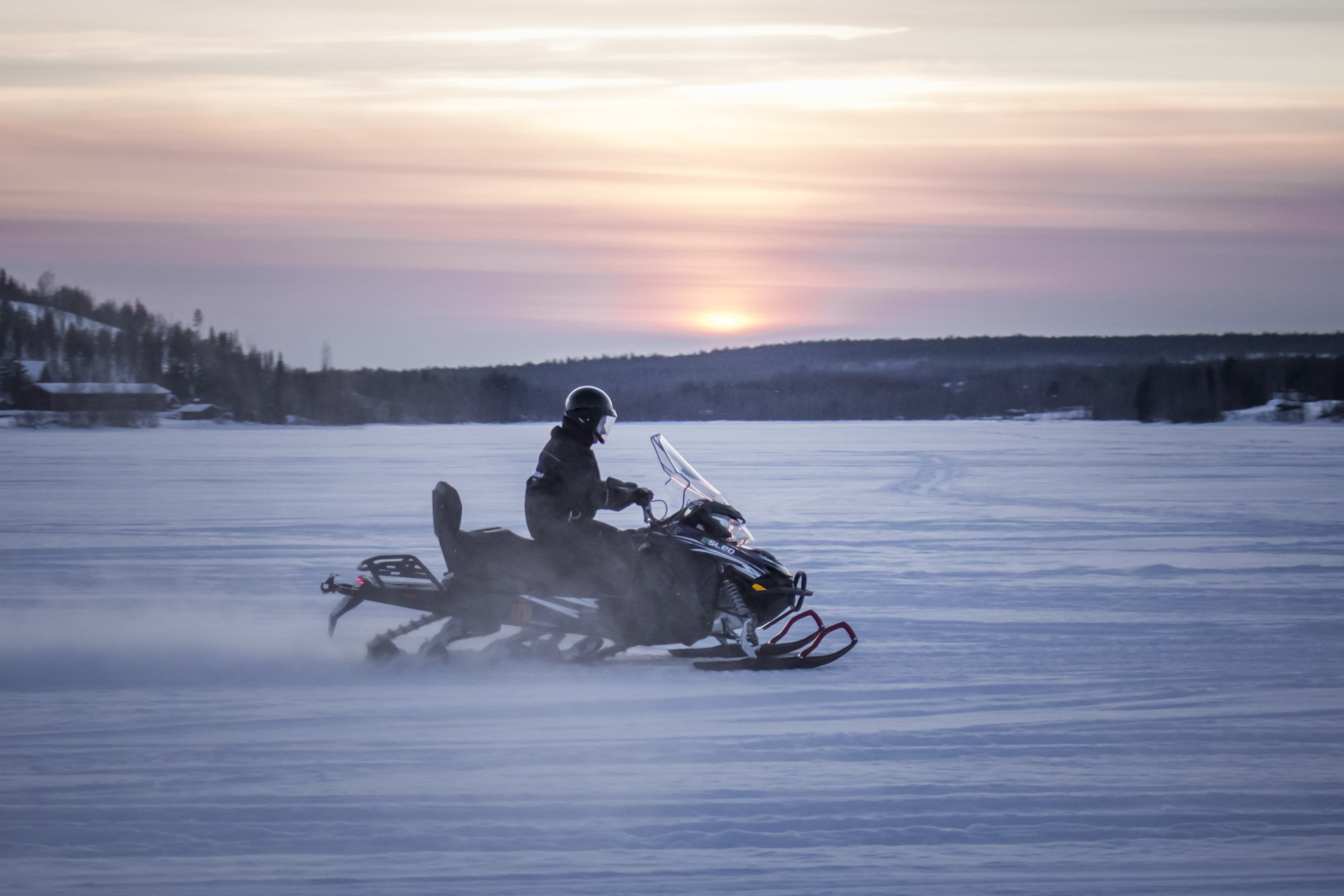 Snowmobiling in Rovaniemi Lapland Finland