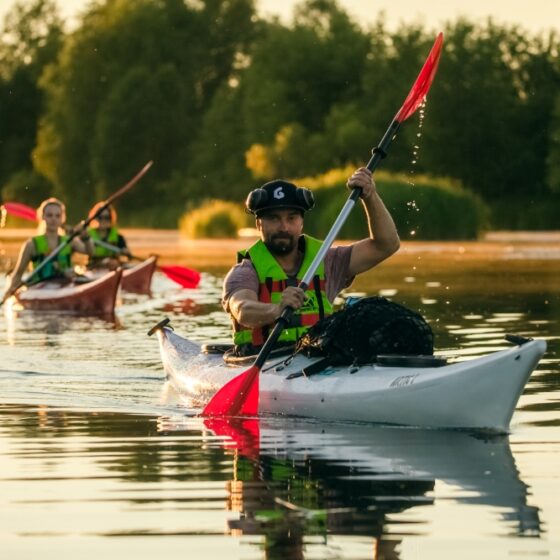 kayaks Roiske centre of summer activities, Rovaniemi, Lapland, Finland