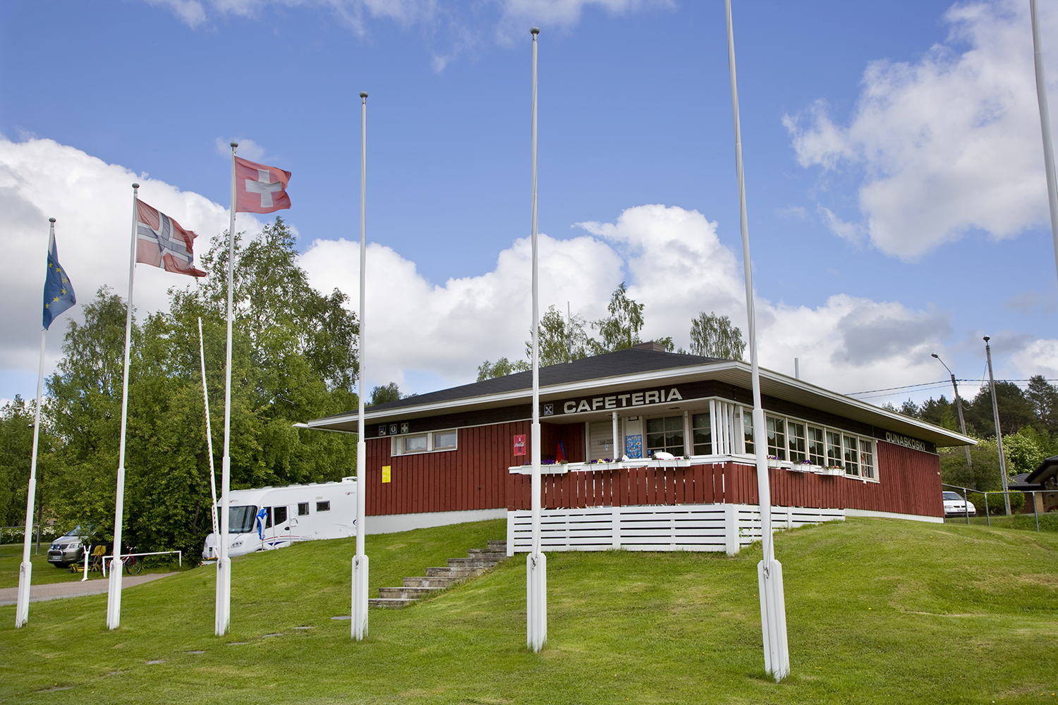 Ounaskoski camping in Rovaniemi, Lapland, Finland