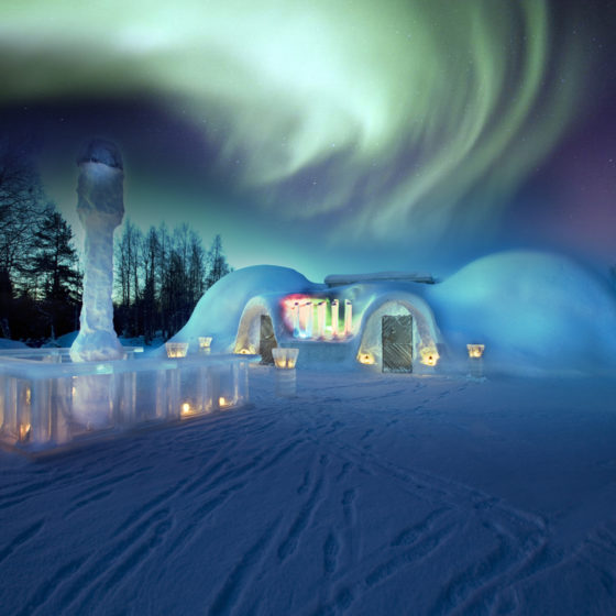 Snowland restaurant in Rovaniemi, Lapland, Finland
