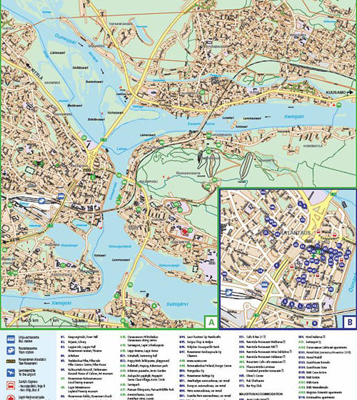Rovaniemi tourist map 2016-2017, Arctic Circle, Lapland, Finland