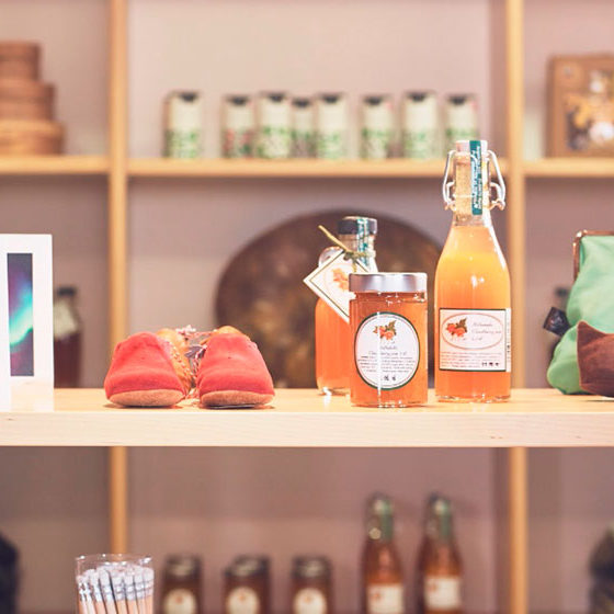 Arktikum shop in Rovaniemi, Lapland, Finland offers a range of arctic themed products